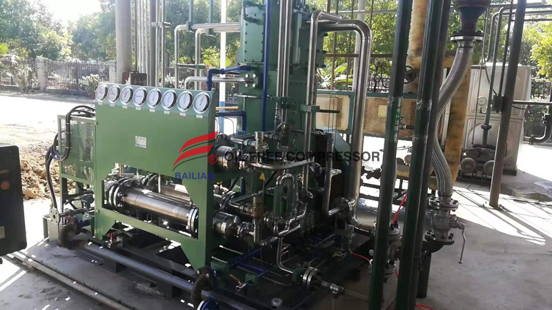 kompresor reciprocating gas hidrogen tekanan rendah bebas minyak